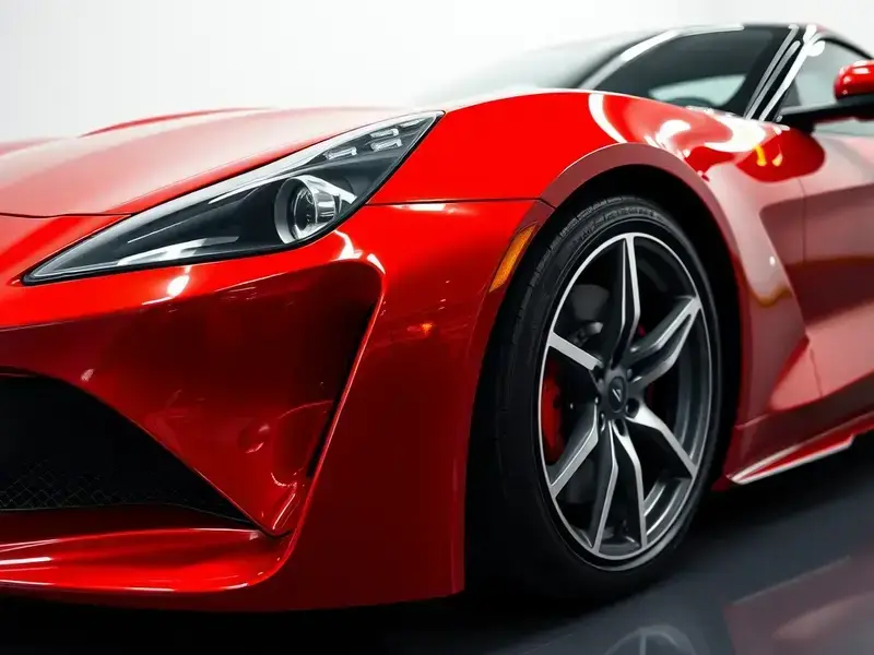 Custom paint job on sports car